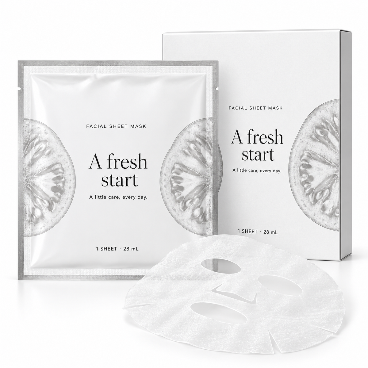 🍊 Sheet Masks | Self-Care | Home Spa | Her | Sculptural-Citrus Elegance