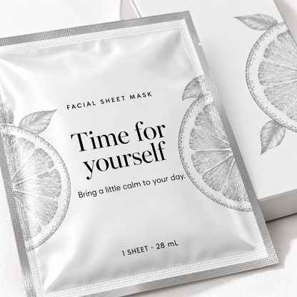 🍋 Sheet Masks | Self-Care | Home Spa | Her | Citrus-Illustrated Elegance
