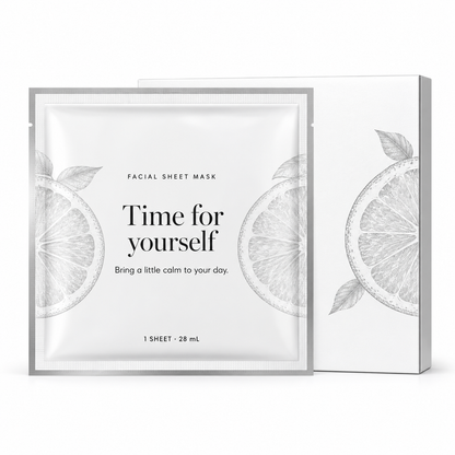 🍋 Sheet Masks | Self-Care | Home Spa | Her | Citrus-Illustrated Elegance