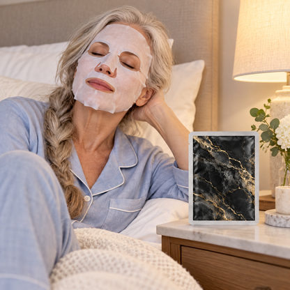 🖤 Sheet Masks | Self-Care | Home Spa | Her | Black-and-Gold Elegance