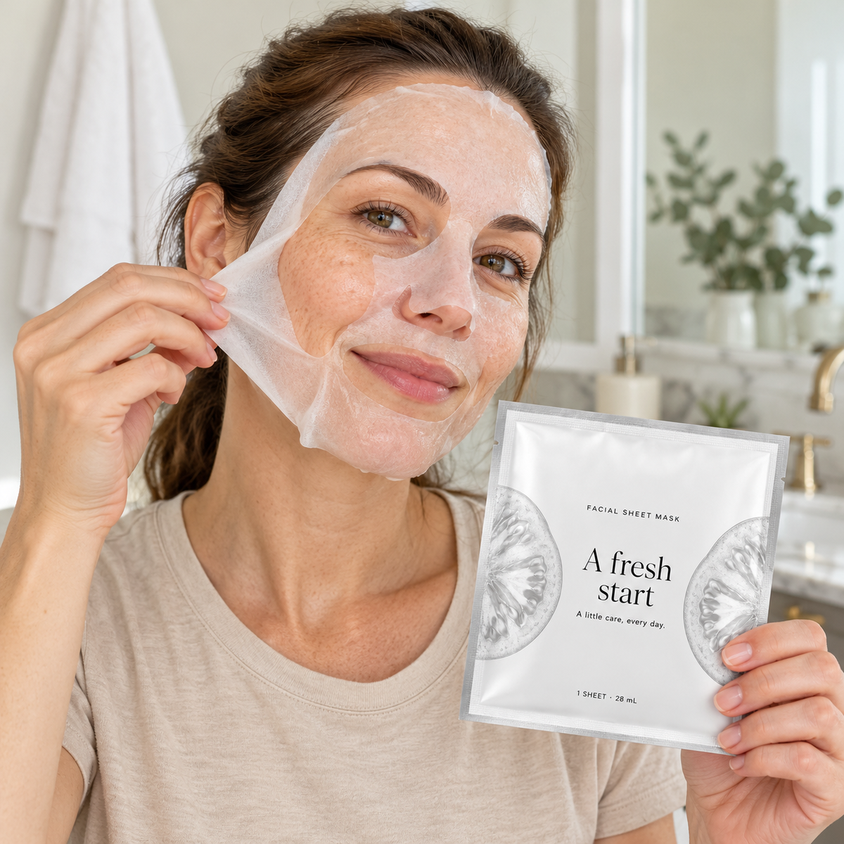 🍊 Sheet Masks | Self-Care | Home Spa | Her | Sculptural-Citrus Elegance