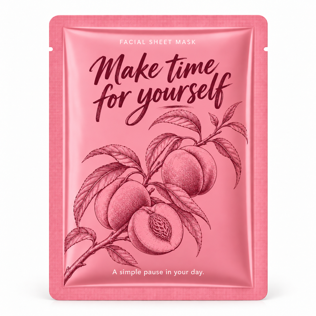 🍑 Sheet Masks | Self-Care | Home Spa | Her | Peach-Illustrated Charm