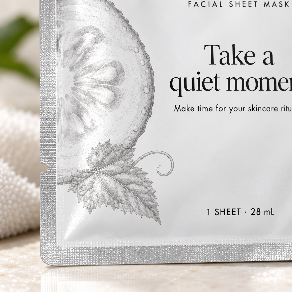 🌿 Sheet Masks | Self-Care | Home Spa | Her | Botanical-Sketch Elegance