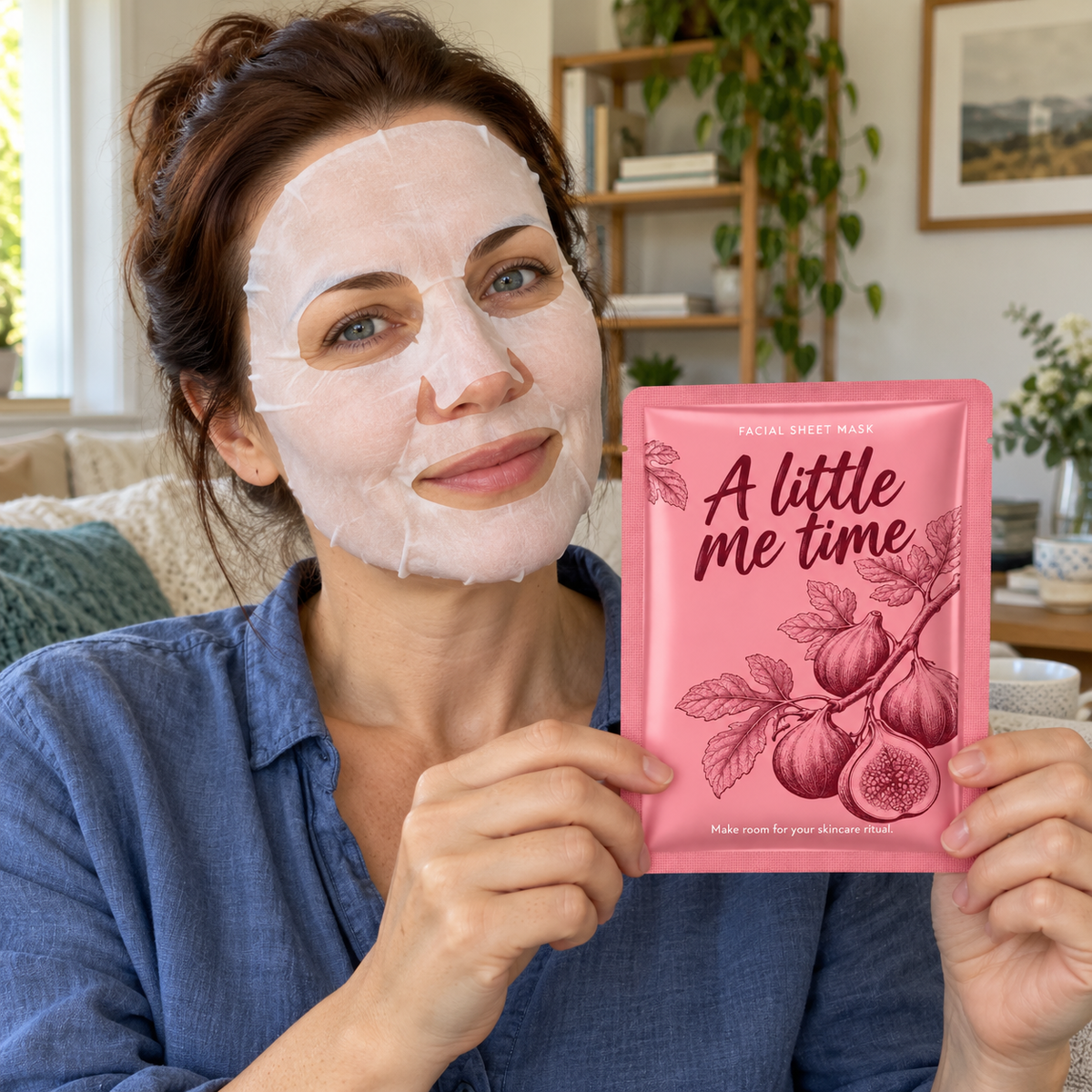 💗 Sheet Masks | Self-Care | Home Spa | Her | Fig-Illustrated Elegance