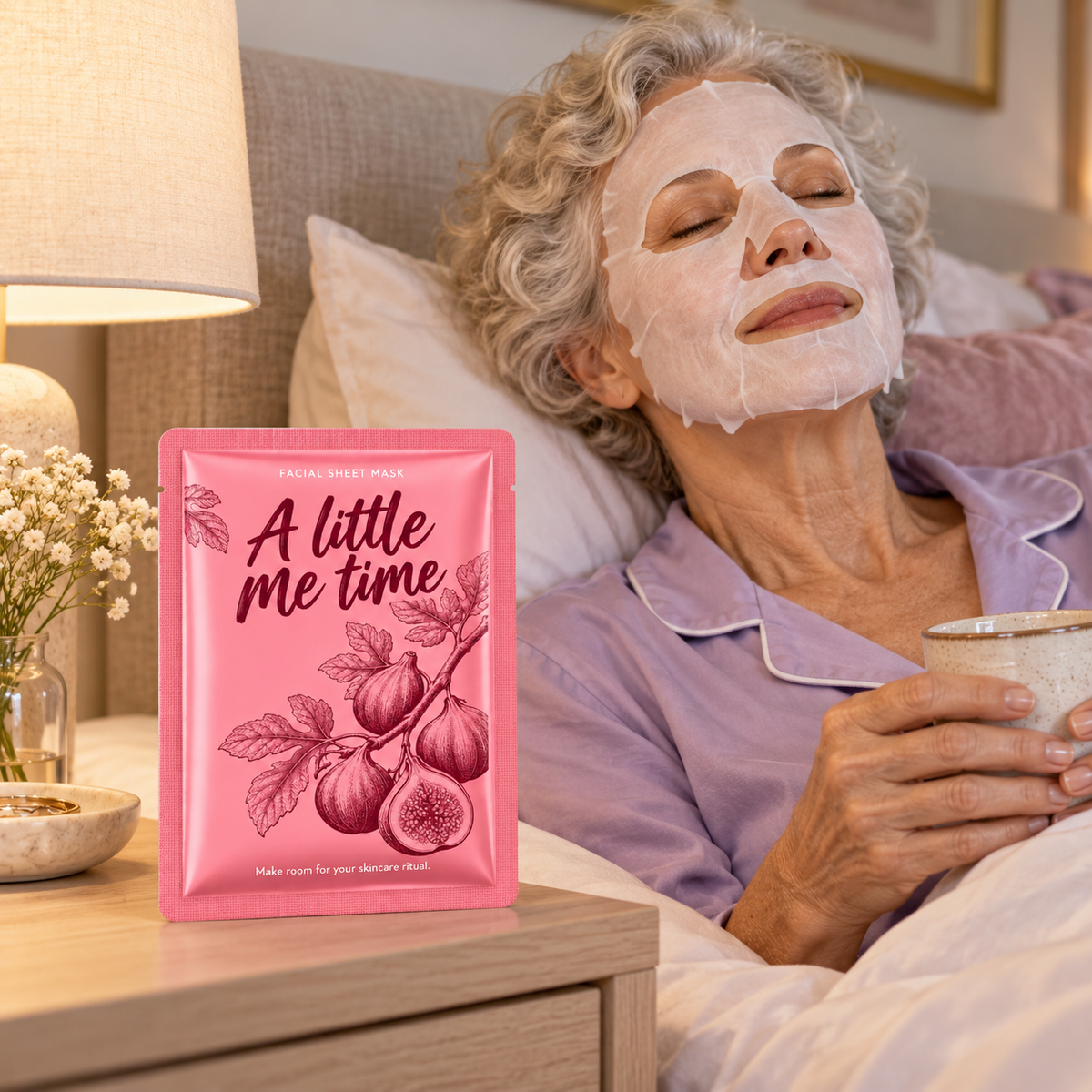 💗 Sheet Masks | Self-Care | Home Spa | Her | Fig-Illustrated Elegance