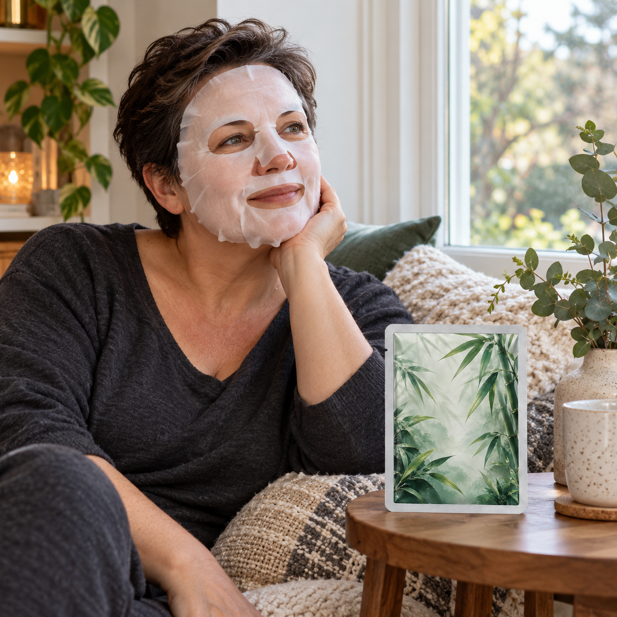 🍃 Sheet Masks | Sheet | Home Spa | Her | Bamboo-Inspired Elegance