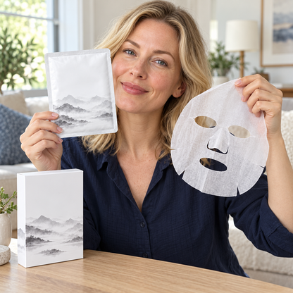 🏔️ Sheet Masks | Self-Care | Home Spa | Her | Misty-Mountain Elegance