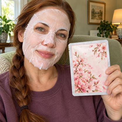🎀 Sheet Masks | Sheet | Home Spa | Her | Pink-Floral Elegance