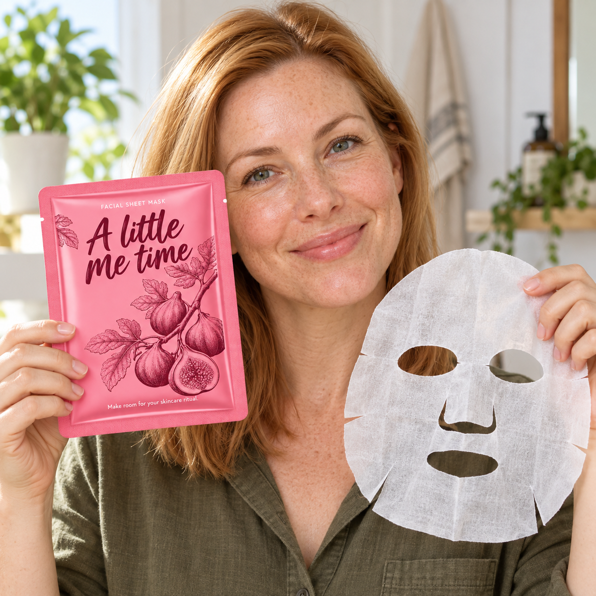 💗 Sheet Masks | Self-Care | Home Spa | Her | Fig-Illustrated Elegance
