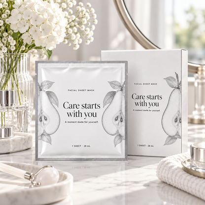 🍐 Sheet Masks | Self-Care | Home Spa | Her | Pear-Illustrated Elegance