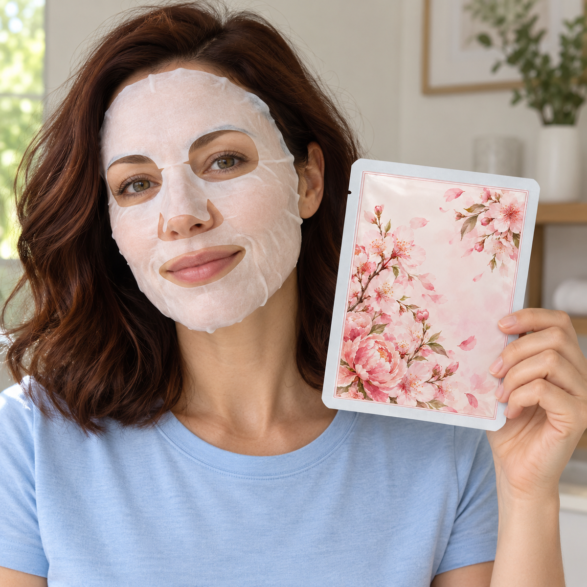 🎀 Sheet Masks | Sheet | Home Spa | Her | Pink-Floral Elegance
