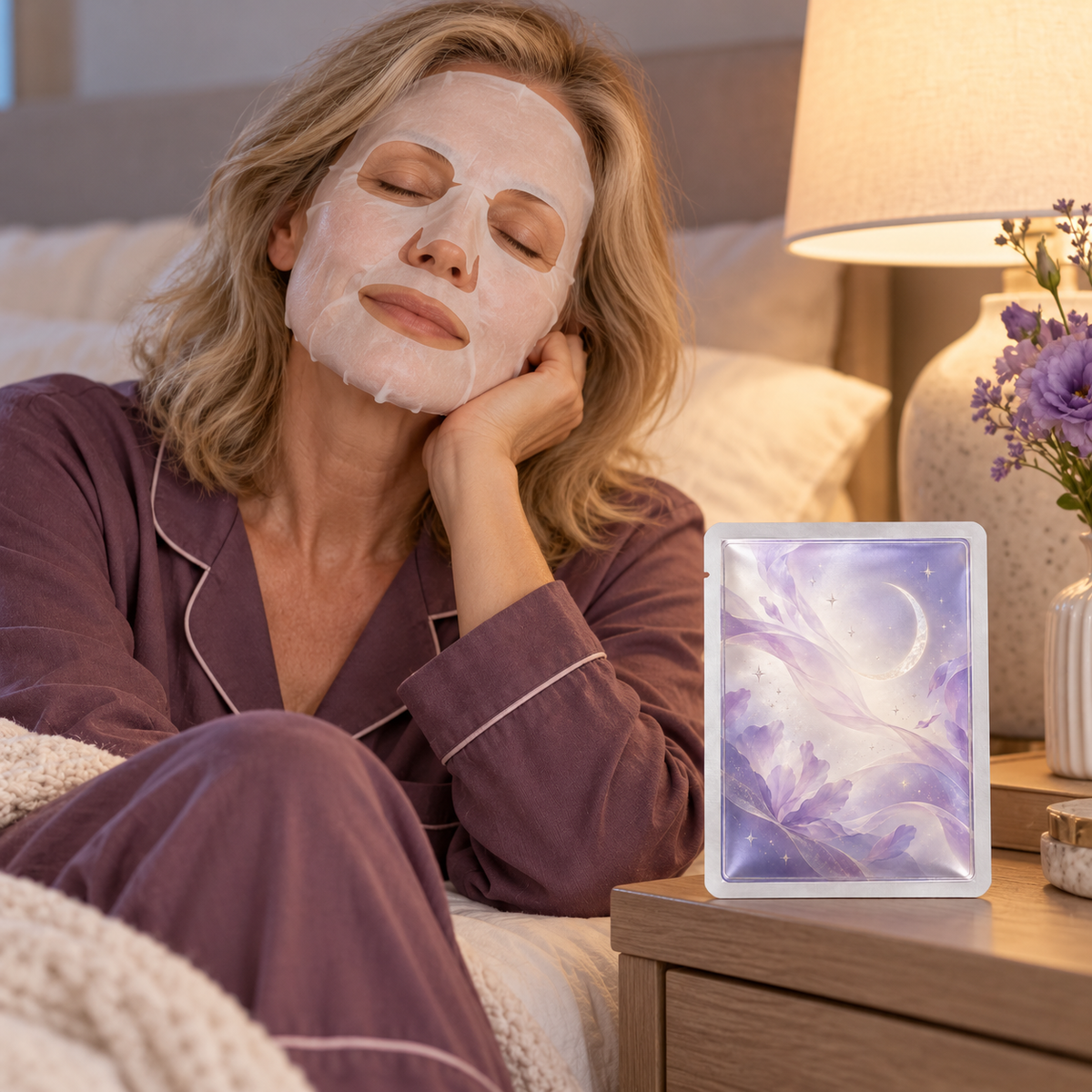 🌙 Sheet Masks | Sheet | Home Spa | Her | Lavender-Celestial Elegance