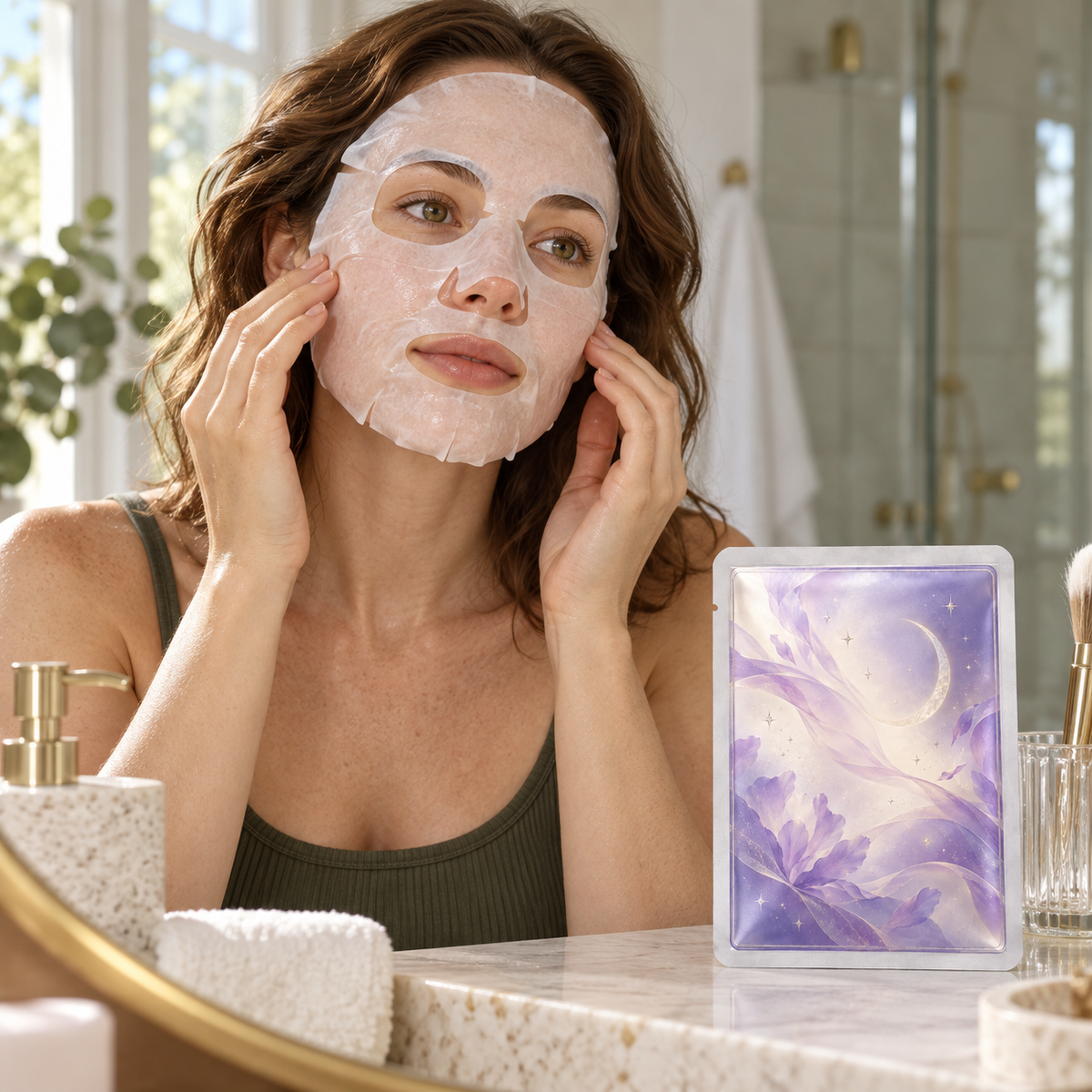 🌙 Sheet Masks | Sheet | Home Spa | Her | Lavender-Celestial Elegance