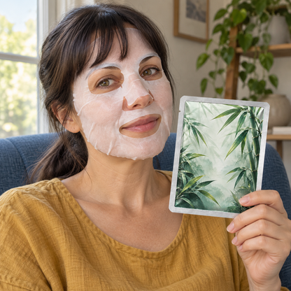 🍃 Sheet Masks | Sheet | Home Spa | Her | Bamboo-Inspired Elegance
