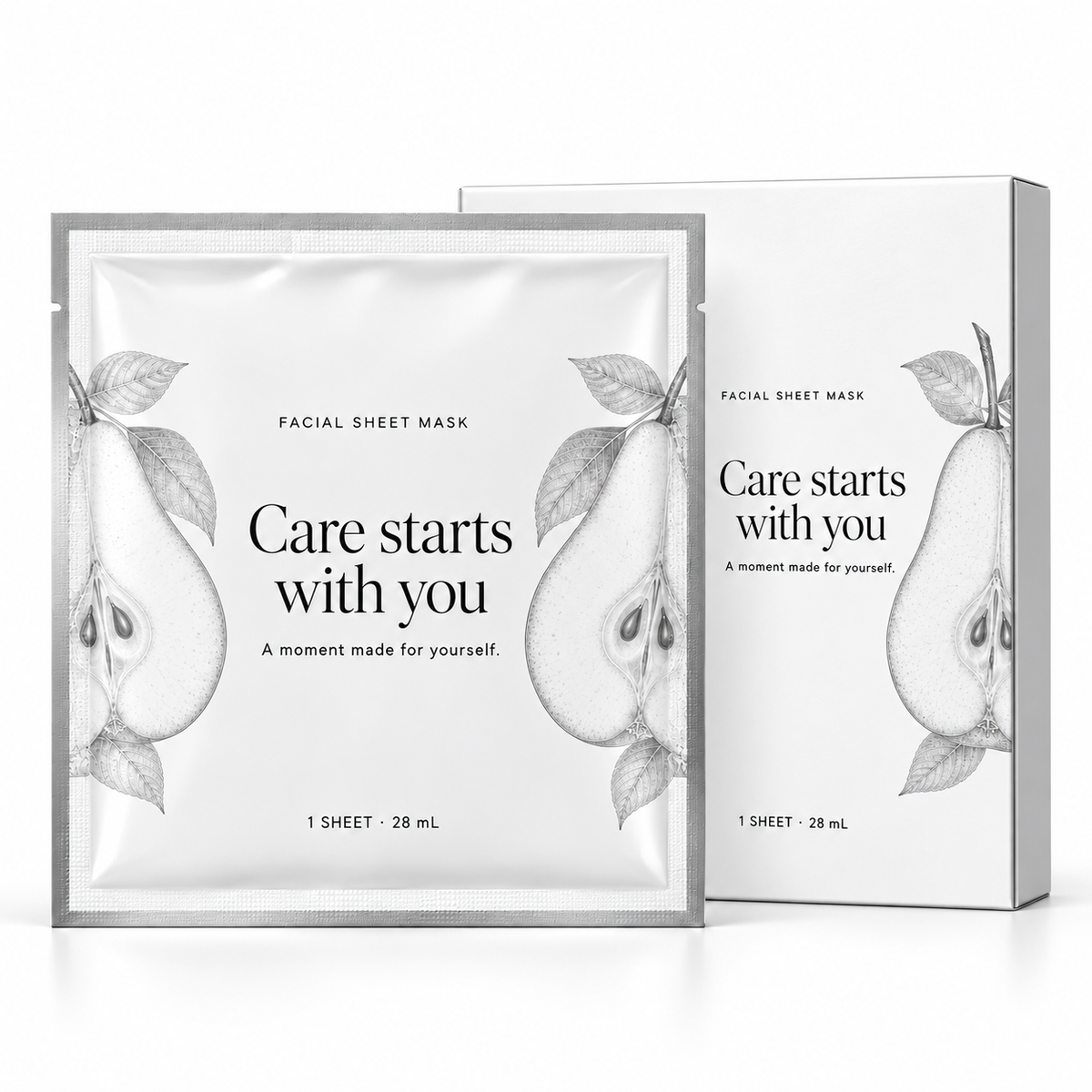 🍐 Sheet Masks | Self-Care | Home Spa | Her | Pear-Illustrated Elegance