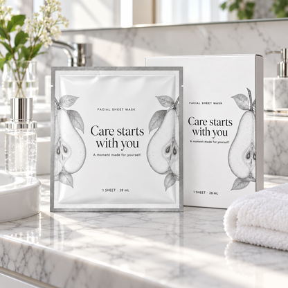 🍐 Sheet Masks | Self-Care | Home Spa | Her | Pear-Illustrated Elegance