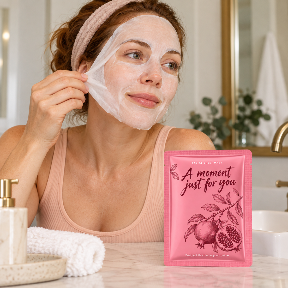 🎁 Sheet Masks | Self-Care | Home Spa | Her | Rosy-Botanical Charm