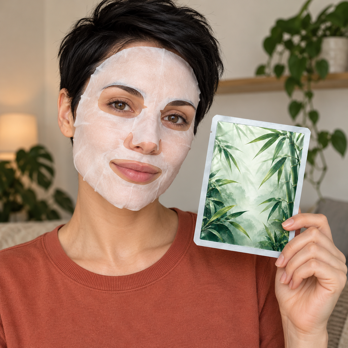 🍃 Sheet Masks | Sheet | Home Spa | Her | Bamboo-Inspired Elegance