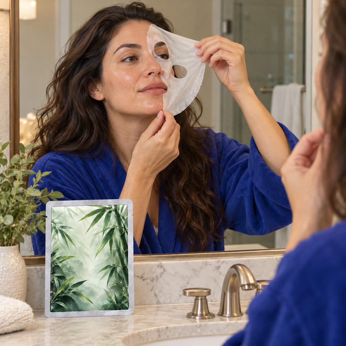 🍃 Sheet Masks | Sheet | Home Spa | Her | Bamboo-Inspired Elegance