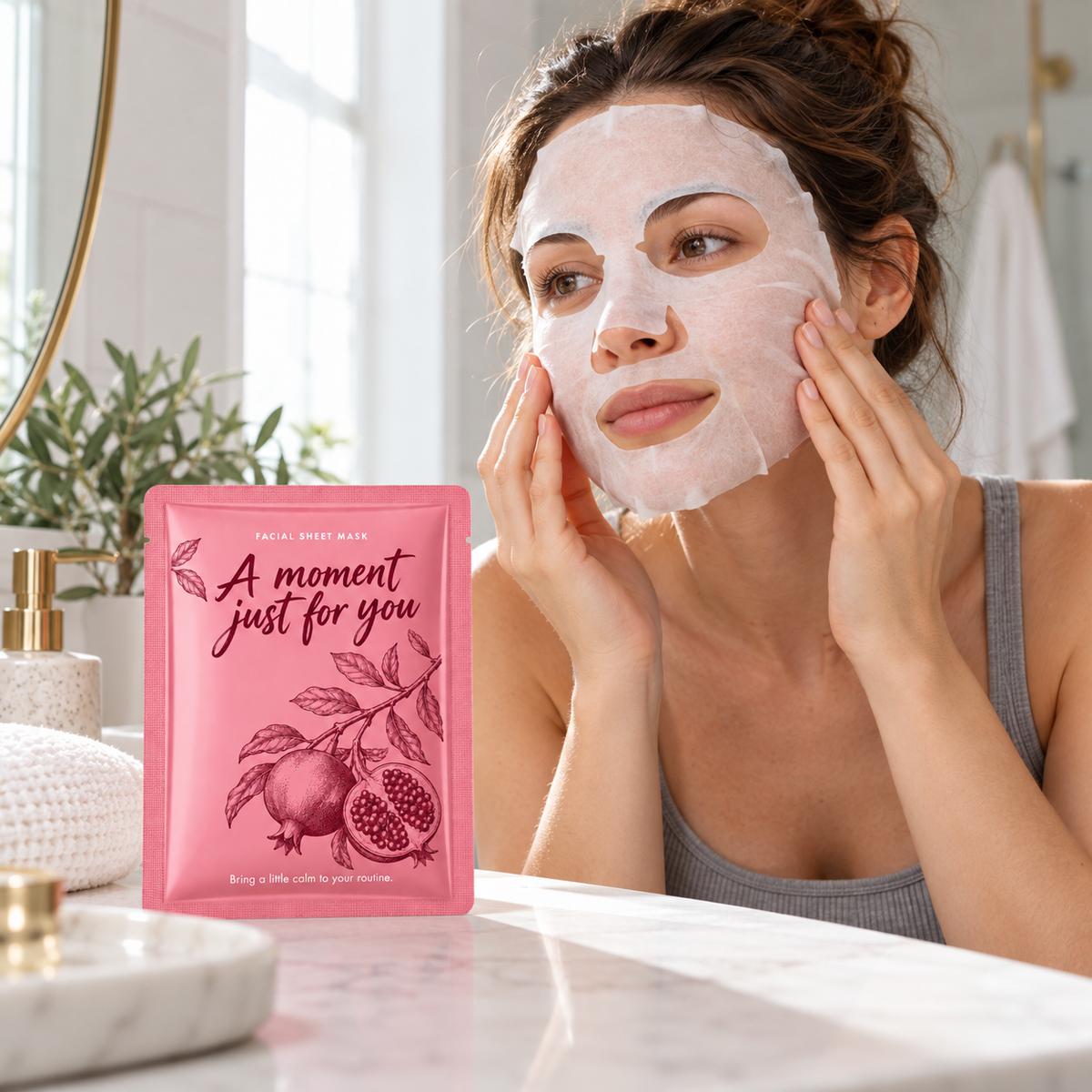 🎁 Sheet Masks | Self-Care | Home Spa | Her | Rosy-Botanical Charm