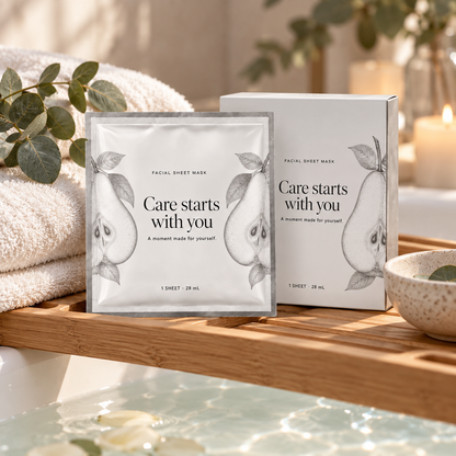 🍐 Sheet Masks | Self-Care | Home Spa | Her | Pear-Illustrated Elegance