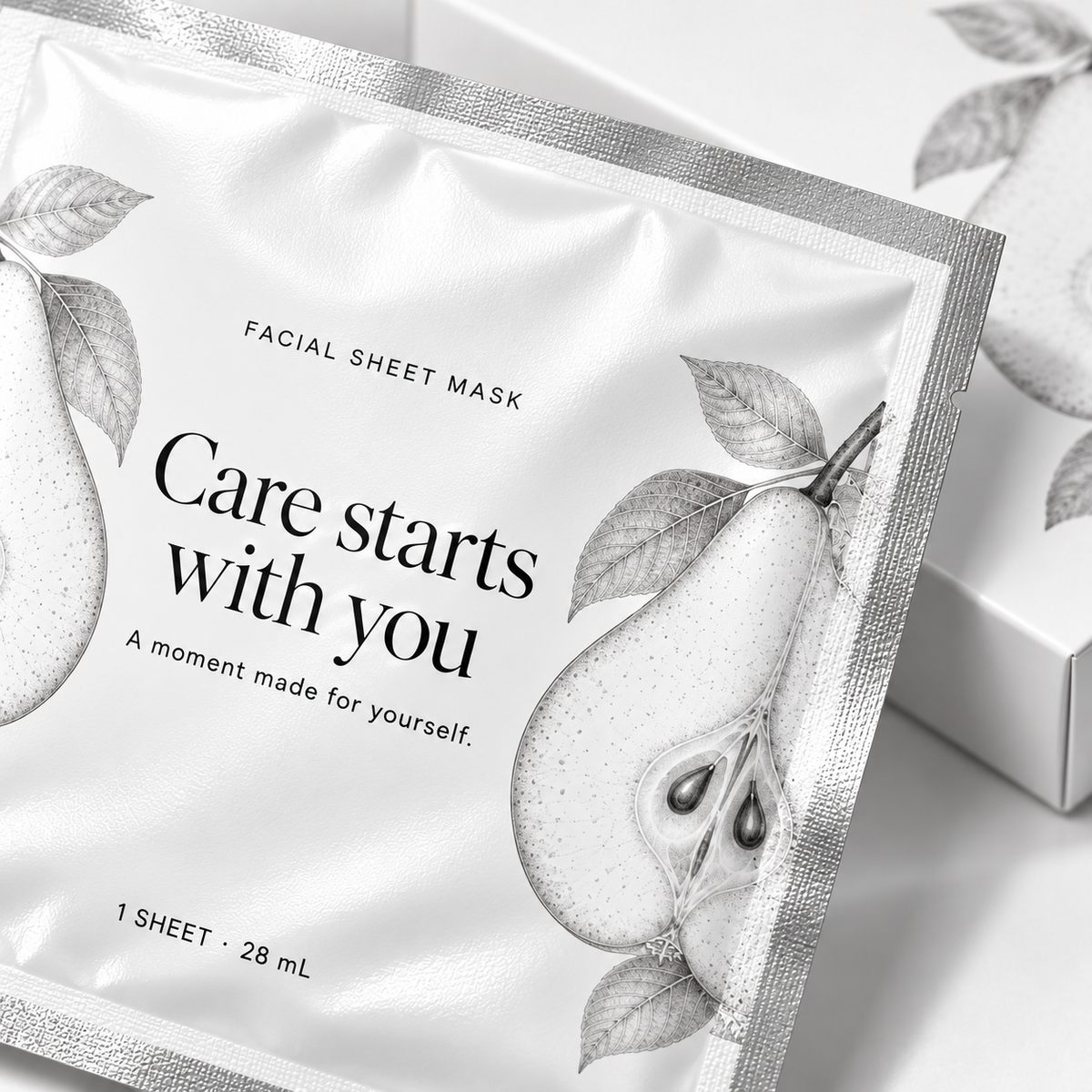 🍐 Sheet Masks | Self-Care | Home Spa | Her | Pear-Illustrated Elegance