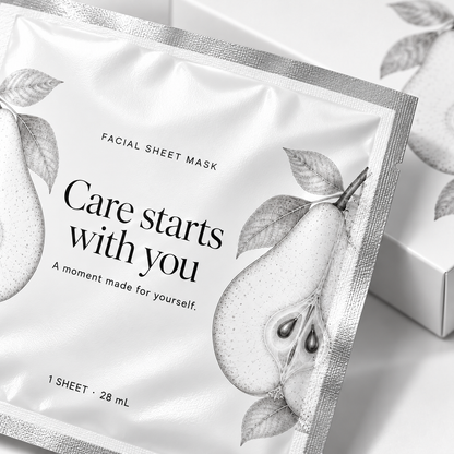 🍐 Sheet Masks | Self-Care | Home Spa | Her | Pear-Illustrated Elegance