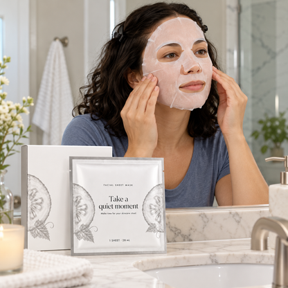 🌿 Sheet Masks | Self-Care | Home Spa | Her | Botanical-Sketch Elegance