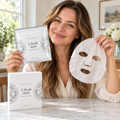🍊 Sheet Masks | Self-Care | Home Spa | Her | Sculptural-Citrus Elegance